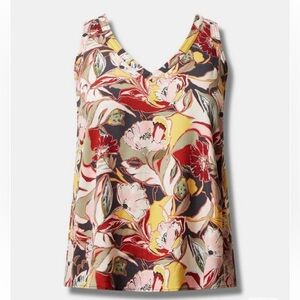 EUC Torrid Challis Stitch Detail Tank Top